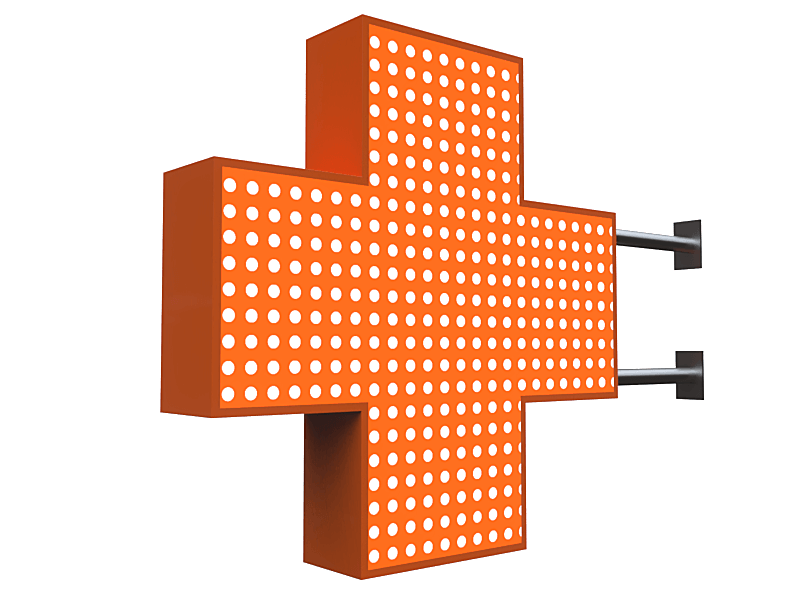 Аптечный крест пиксельный